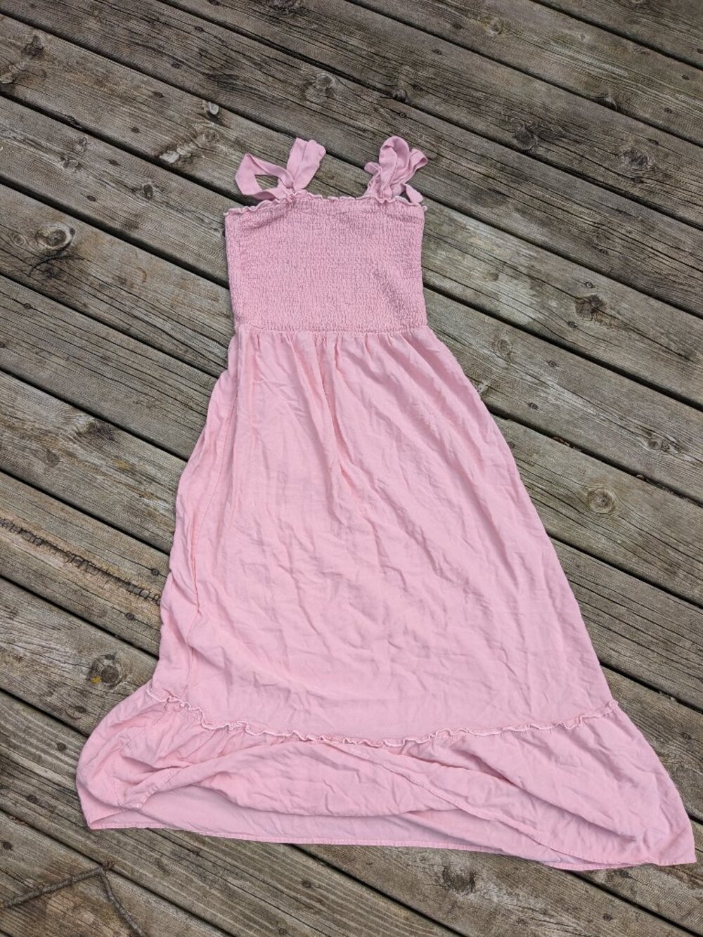 Women's Pink Maxi Dress M Cotton